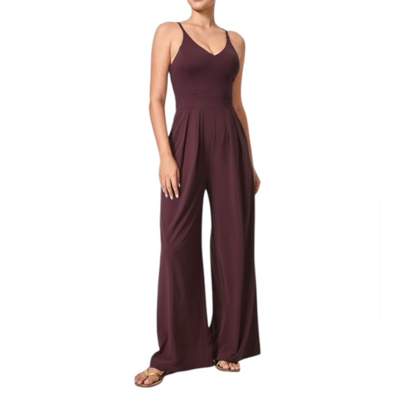 HALARA Breezeful Backless Wide Leg Quick Dry Resort Slip Jumpsuit Size XS - Picture 1 of 7